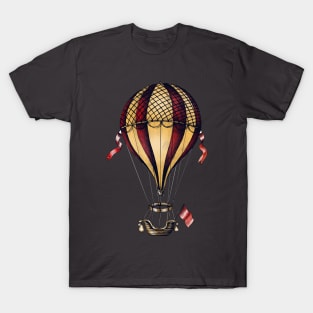 Vintage Balloon Illustration T-Shirt